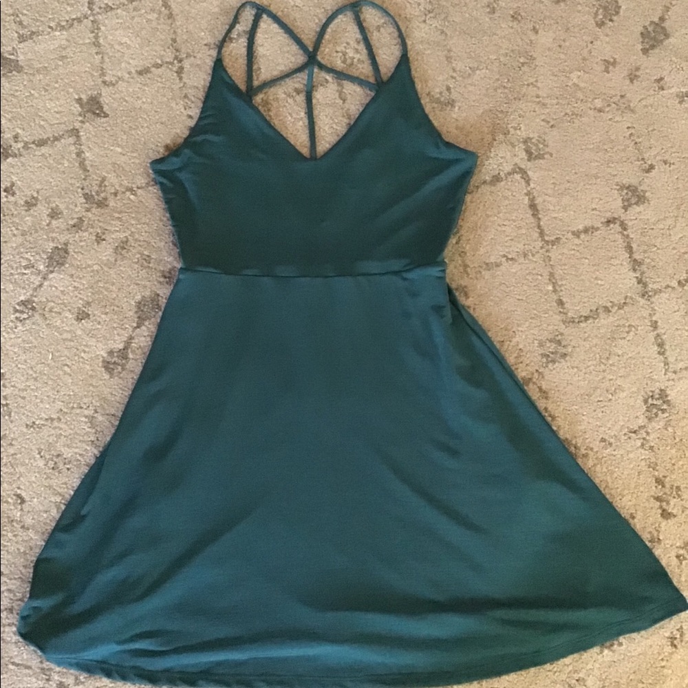 Beautiful turquoise dress with back detail